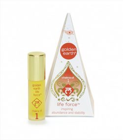 Shows the Life Force Chakra 1 oil with package