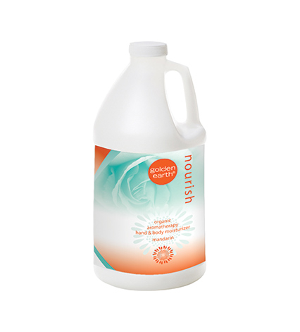 Shows an image of the Nourish Hand and Body Moisturizer Half Gallon jug